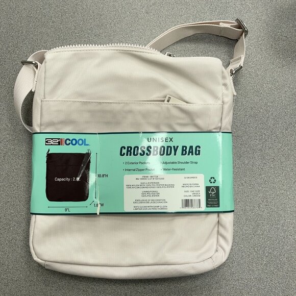 NEW Unisex Cream Crossbody Bag 32 Degrees - Picture 4 of 8